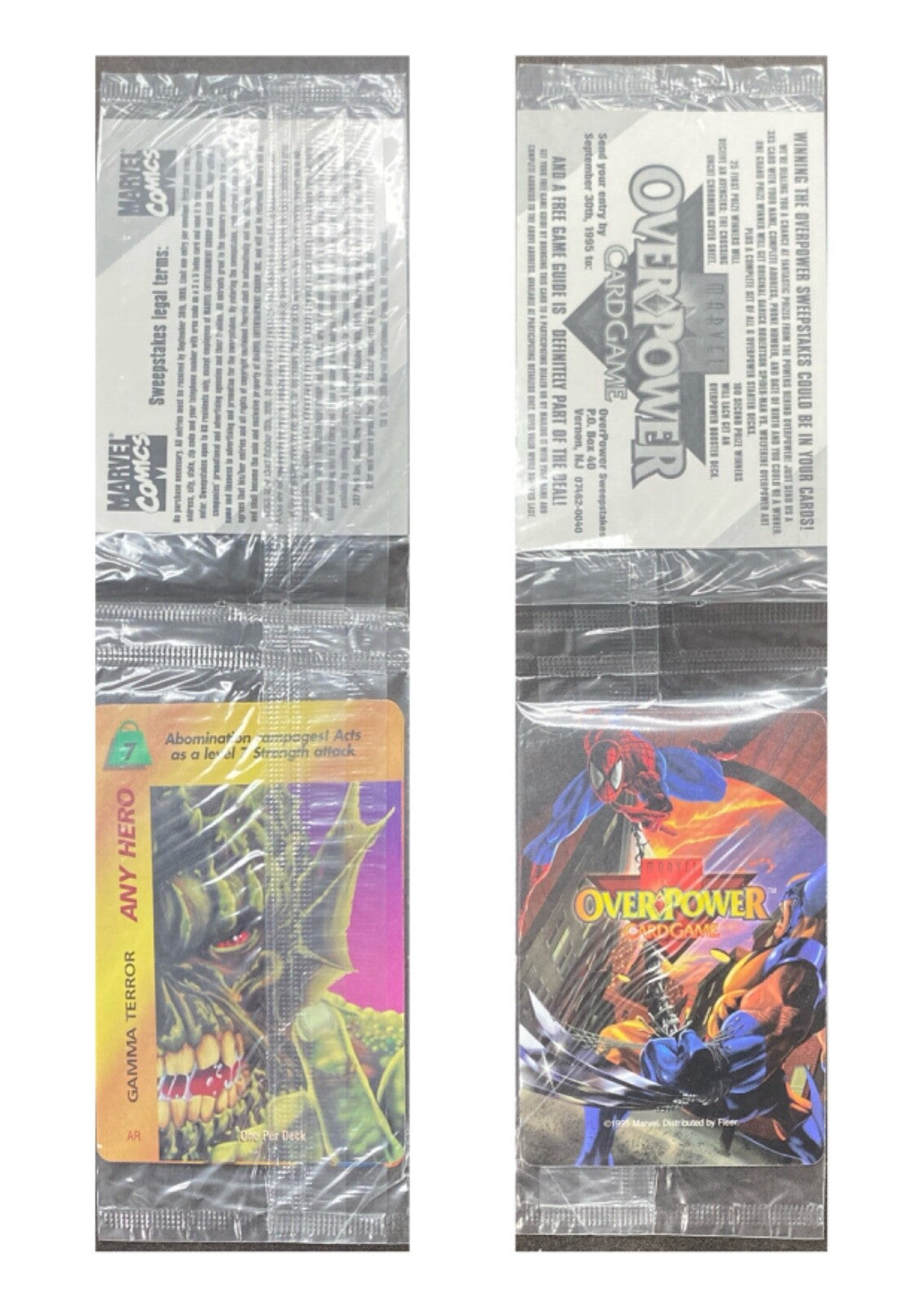 Marvel Overpower Any Hero Gamma Terror Abomination Promo Card Sealed