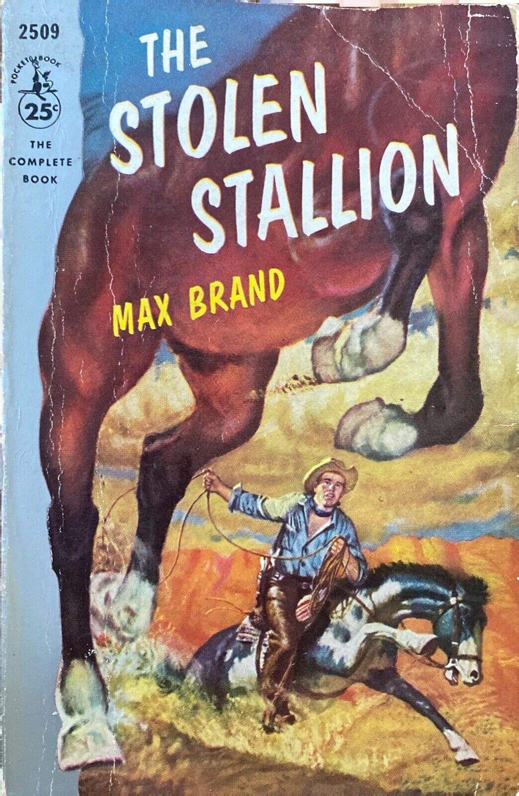 The Stolen Stallion by Max Brand 1955 Pocket 2509 Paperback