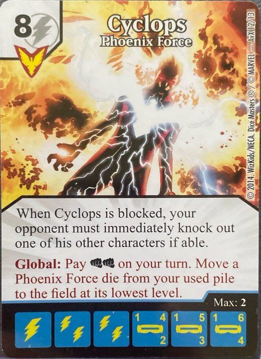 Wizkids Marvel Avengers vs. X-Men Dice Masters Cyclops Phoenix Force Promo
