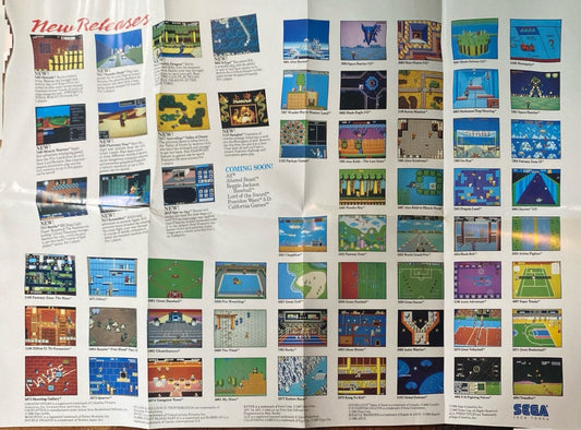 After Burner Sega Master System 1988 Poster Insert