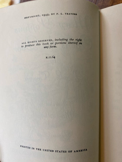 Mary Poppins Opens the Door by P.L. Travers c. 1964 Harcourt Brace Hardcover