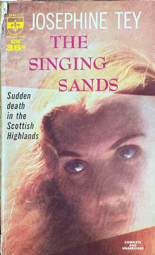 The Singing Sands by Josephine Tey 1960 Berkley Medallion G298 Paperback