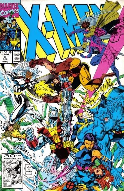 Marvel Comics X-men #3 Copper Age 1991 Jim Lee
