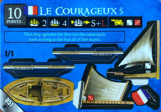 WizKids Pirates CSG of the Revolution 051 Le Courageux Unpunched
