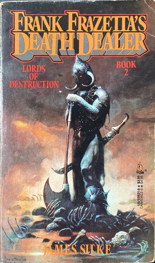 Death Dealer: Lords of Destrution by Frank Frazetta & J Silke 1989 Tor Paperback