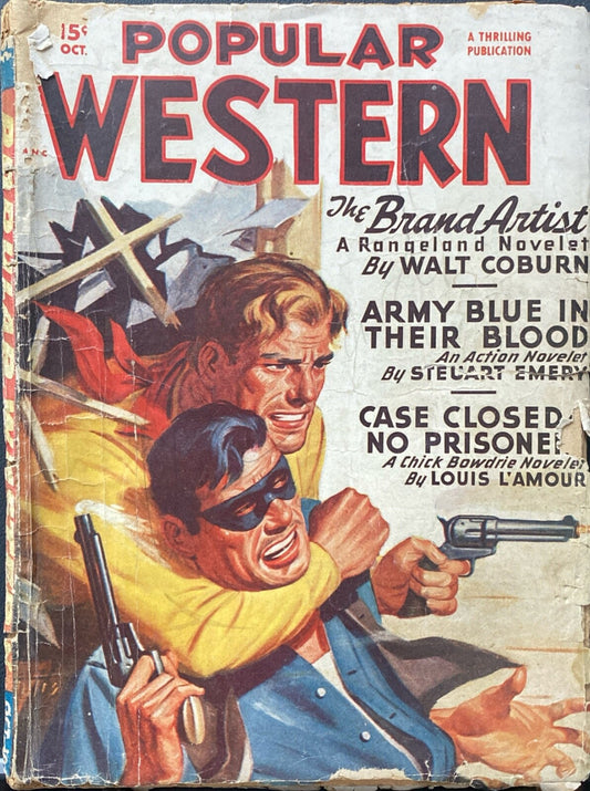 Popular Western Pulp Magazine October 1949 L'Amour Coburn Emery