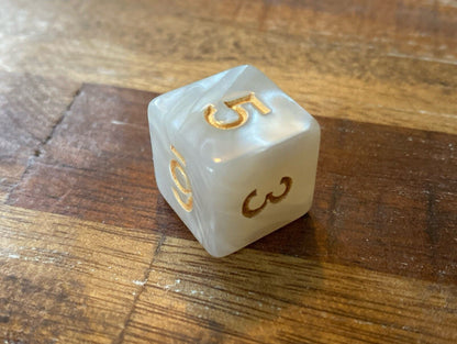 Set of 7 TTRPG Gaming Dice Dungeons & Dragons Pathfinder D20 White Ivory