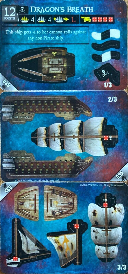 WizKids Pirates CSG of Davy Jones' Curse 035 Dragon's Breath Unpunched