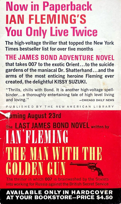 You Only Live Twice by Ian Fleming 1965 Signet P2712 Paperback James Bond First