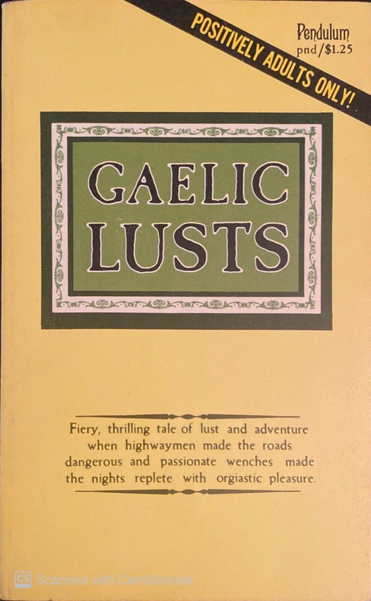 Gaelic Lusts by Anonymous 1969 Pendulum Paperback