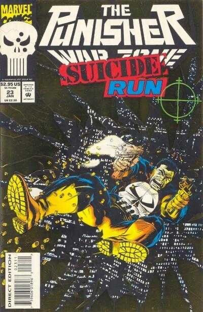 Marvel Comics Punisher War Zone #23 Modern Age 1993 Foil Suicide Run