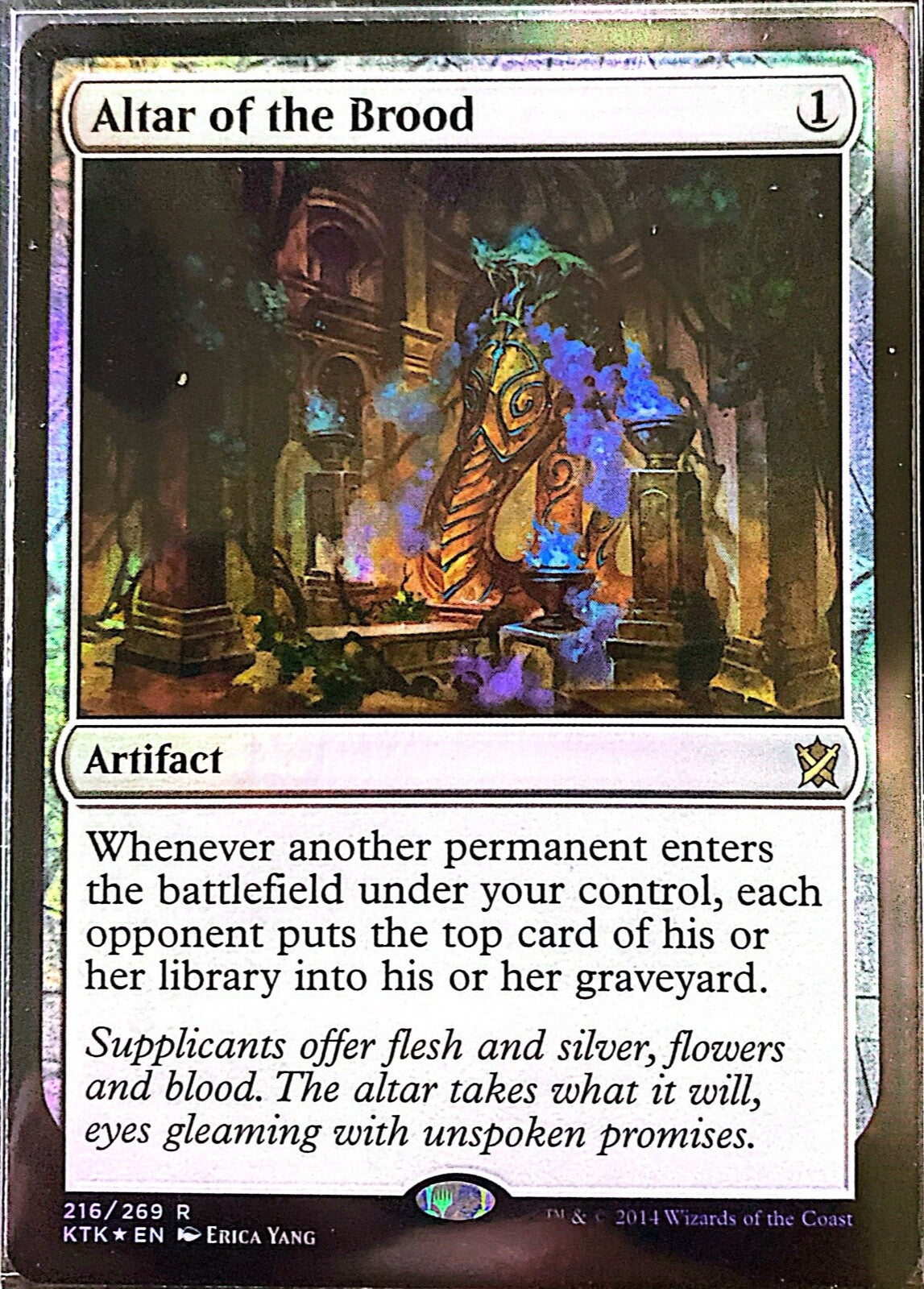 Magic the Gathering (MTG) Altar of the Brood Khans of Tarkir Foil