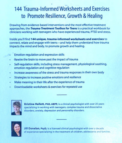 Trauma Treatment Toolbox for Teens by Kristina Hallett and Jill Donavan