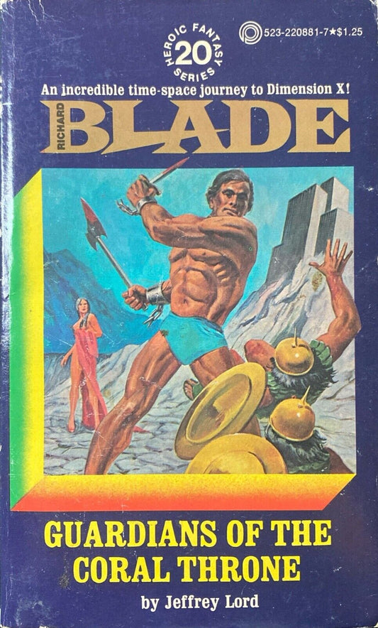 Richard Blade #20 Guardians of the Coral Throne Jeffrey Lord Pinnacle Paperback