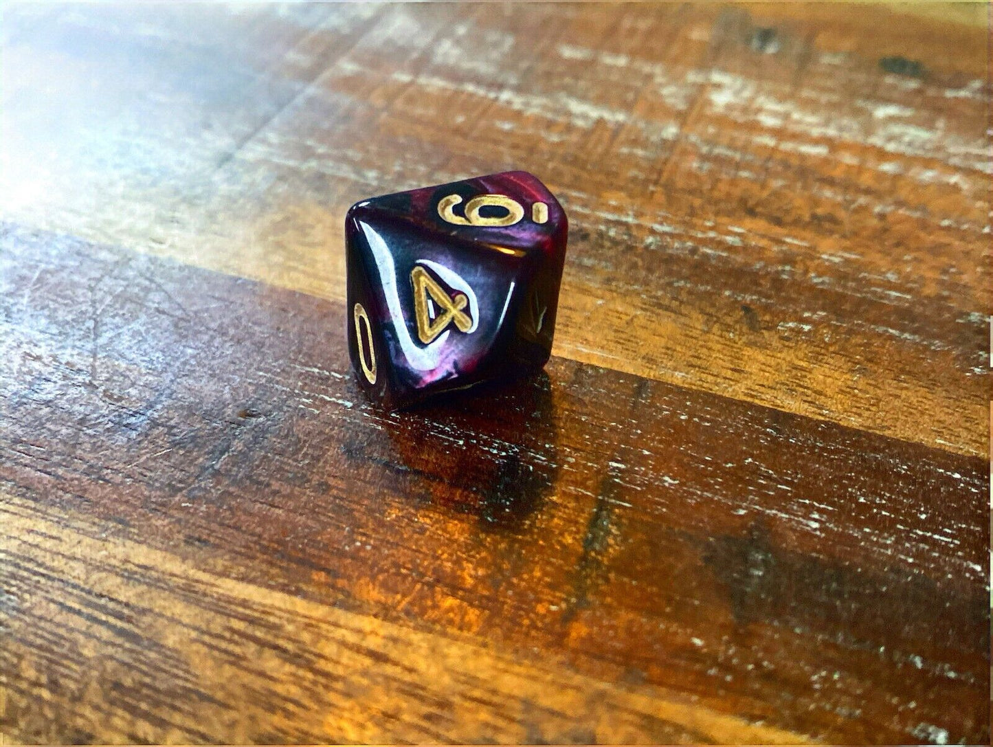 Set of 7 TTRPG Gaming Dice Dungeons & Dragons Pathfinder D20 Midnight Purple