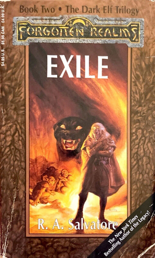 Exile by R.A. Salvatore 1990 TSR Paperback Forgotten Realms Dark Elf