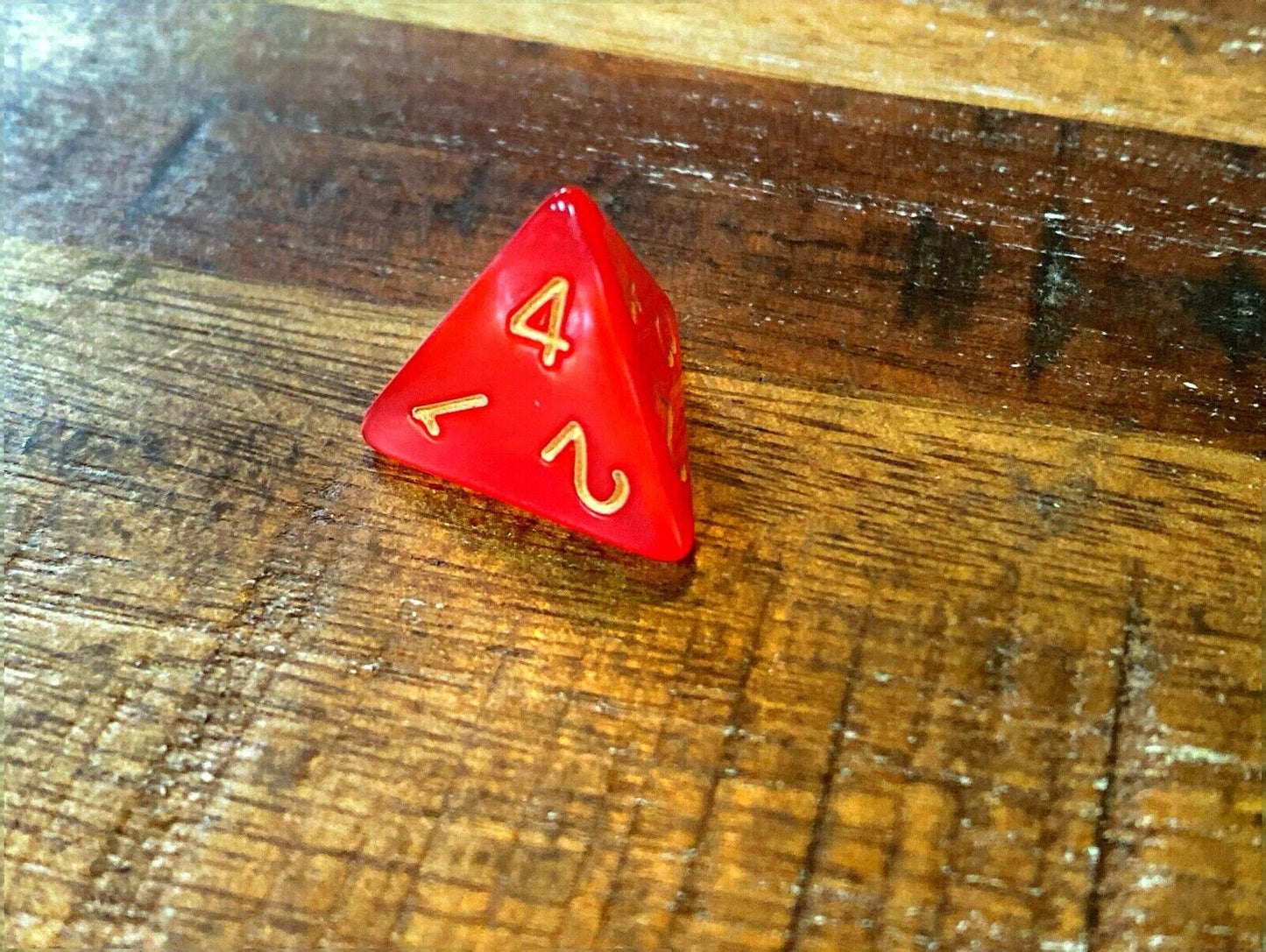 Set of 7 TTRPG Gaming Dice Dungeons & Dragons Pathfinder D20 Red Marble