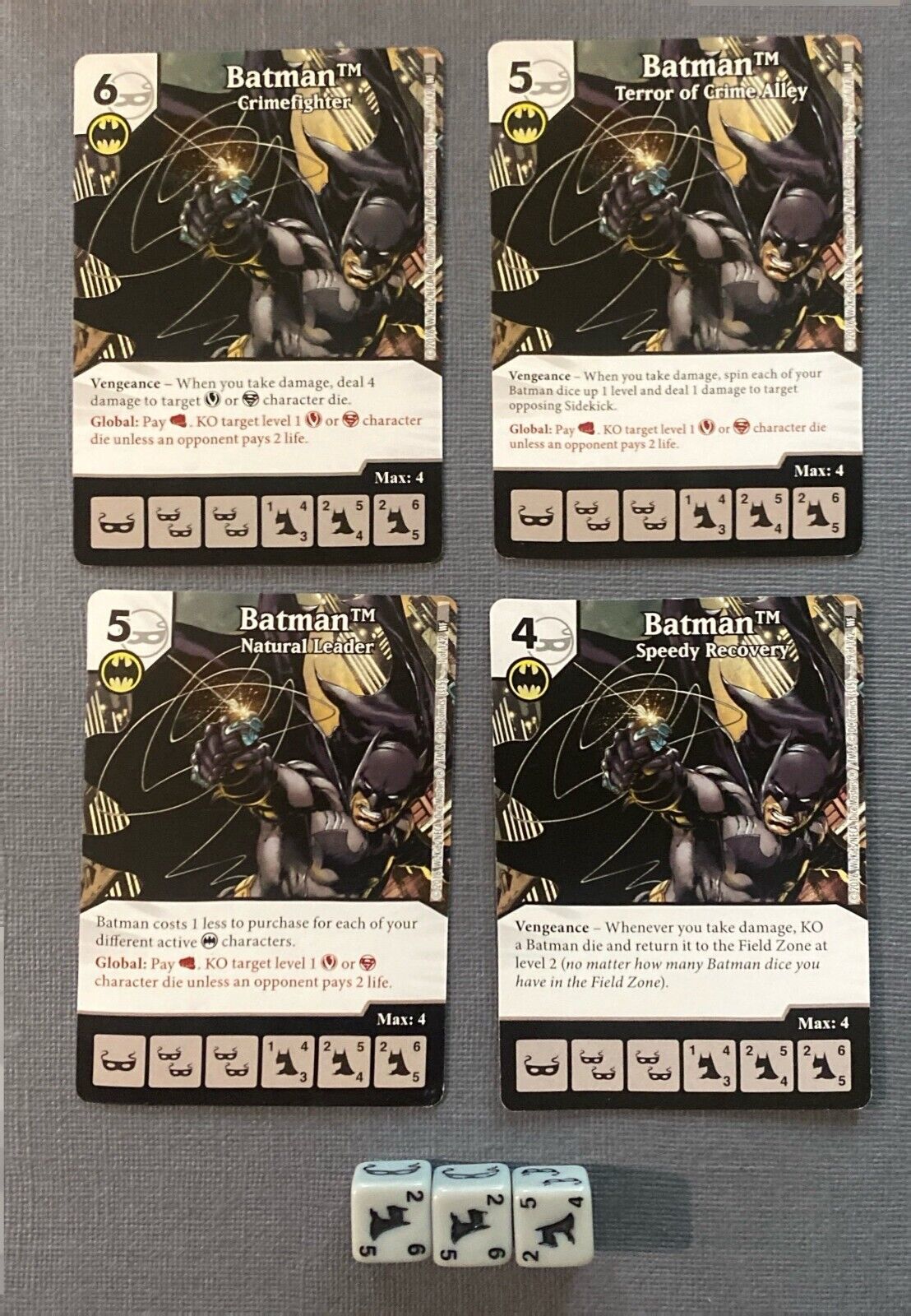 Wizkids DC Dice Masters Batman Set Crimefighter Crime Alley +3 Dice