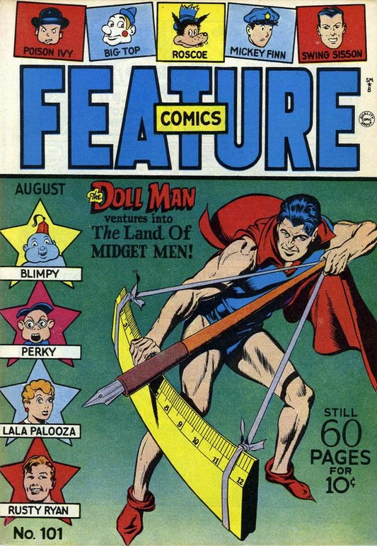 Quality Comics Feature Comics #101 Golden Age 1946 Doll Man