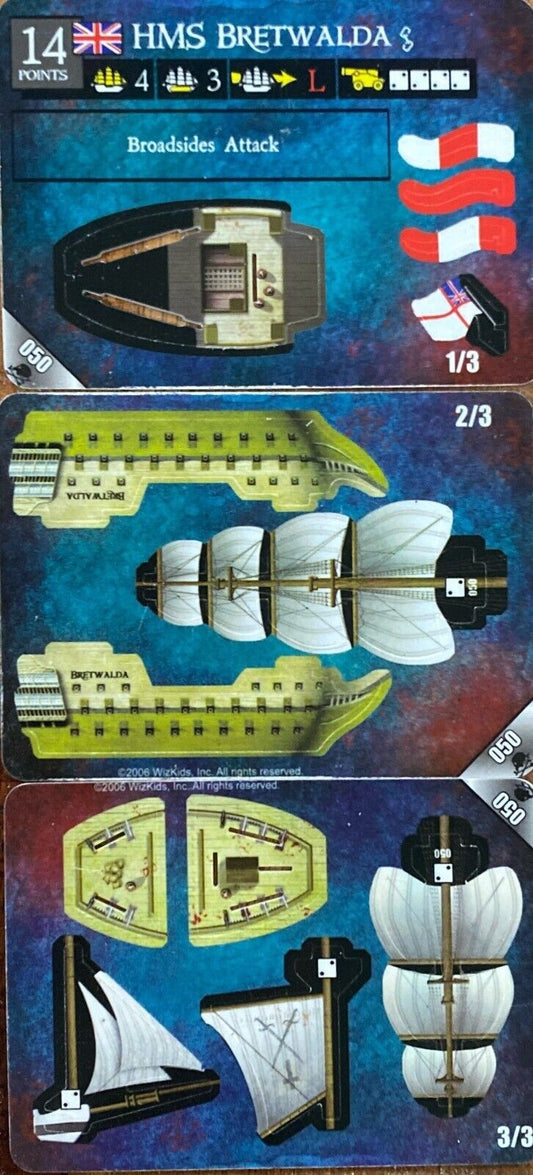 WizKids Pirates CSG of Davy Jones' Curse 050 HMS Bretwalda