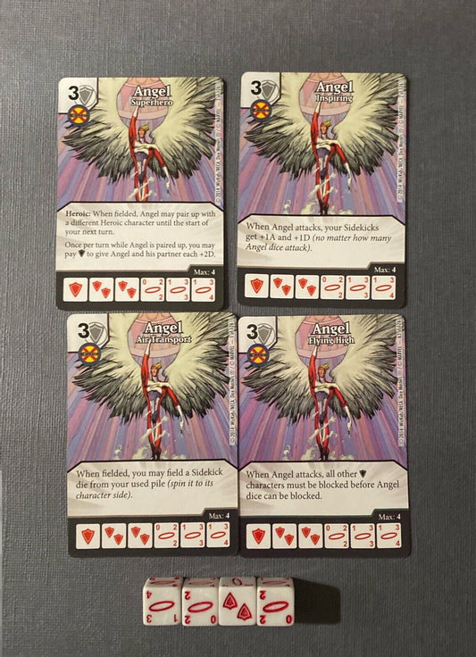 Wizkids Marvel Dice Masters Uncanny X-men Angel CU Starter Uncommon Set +4 Dice