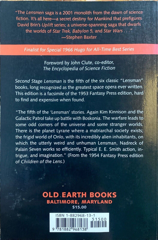 Second Stage Lensman E.E. Doc Smith 1997 Old Earth Books Paperback