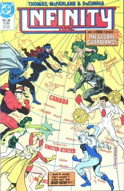 DC Comics Infinity Inc. #34 Copper Age 1987 McFarlane
