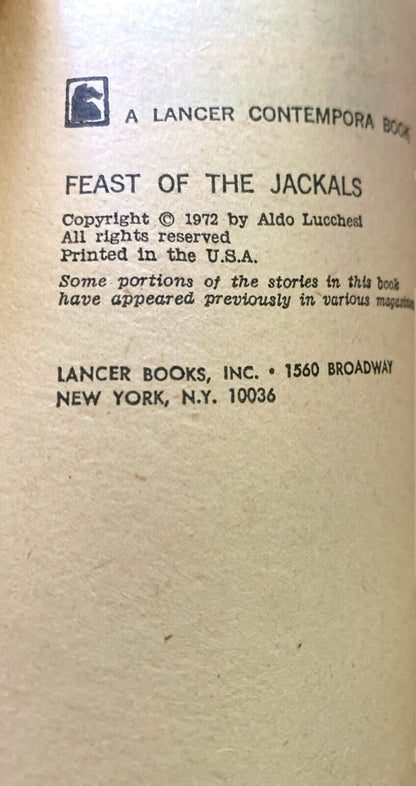 Feast of the Jackals by Aldo Lucchesi 1972 Lancer Paperback