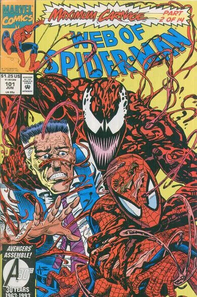 Marvel Comics Web of Spider-man #101 Modern Age 1993 Maximum Carnage
