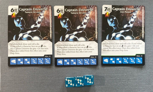 Wizkids Marvel Dice Masters Age of Ultron Captain Universe Set + 3 dice