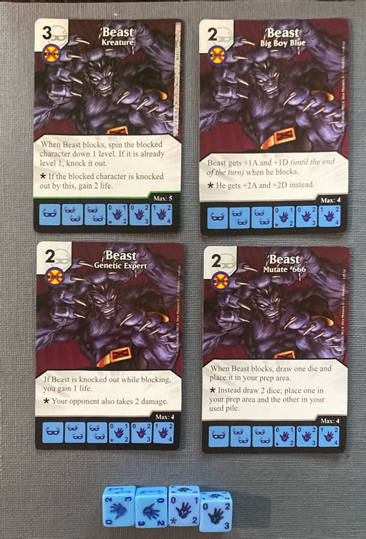 Wizkids Marvel Dice Masters Avengers vs. X-Men Beast Set Uncommon +4 Dice