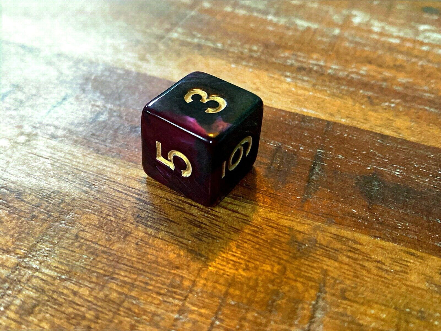 Set of 7 TTRPG Gaming Dice Dungeons & Dragons Pathfinder D20 Midnight Purple