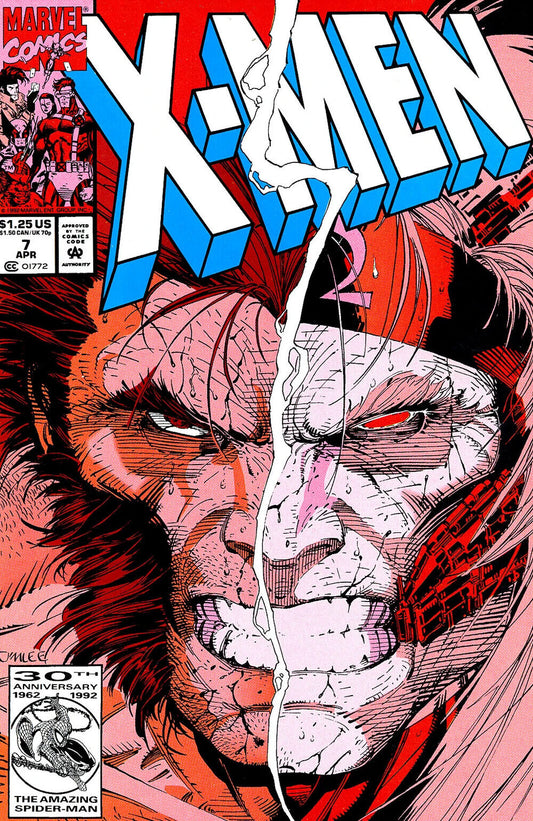 Marvel Comics X-men #7 Modern Age 1992 Jim Lee Omega Red