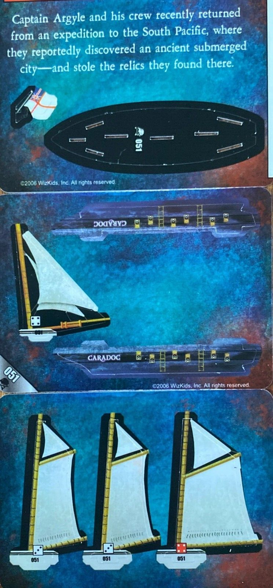 WizKids Pirates CSG of Davy Jones' Curse 051 HMS Caradoc Unpunched
