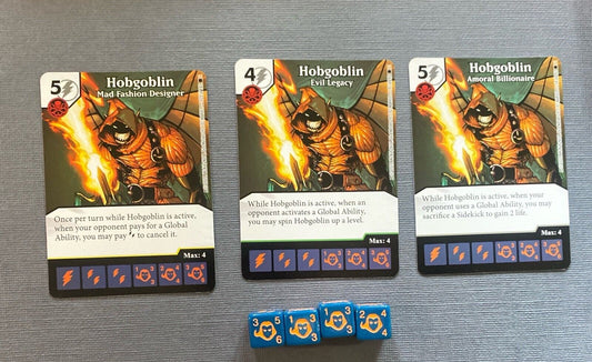 Wizkids Marvel Dice Masters Amazing Spider-Man Hobgoblin CUR Rare Set +4 dice