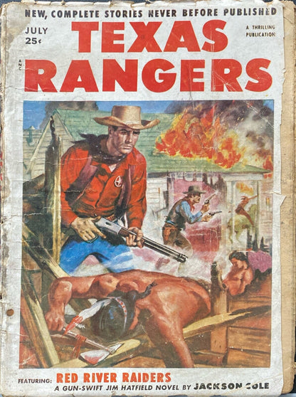 Texas Rangers Pulp Magazine July 1954 Jackson Cole