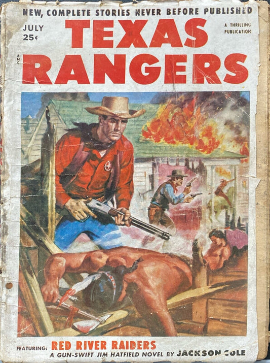 Texas Rangers Pulp Magazine July 1954 Jackson Cole