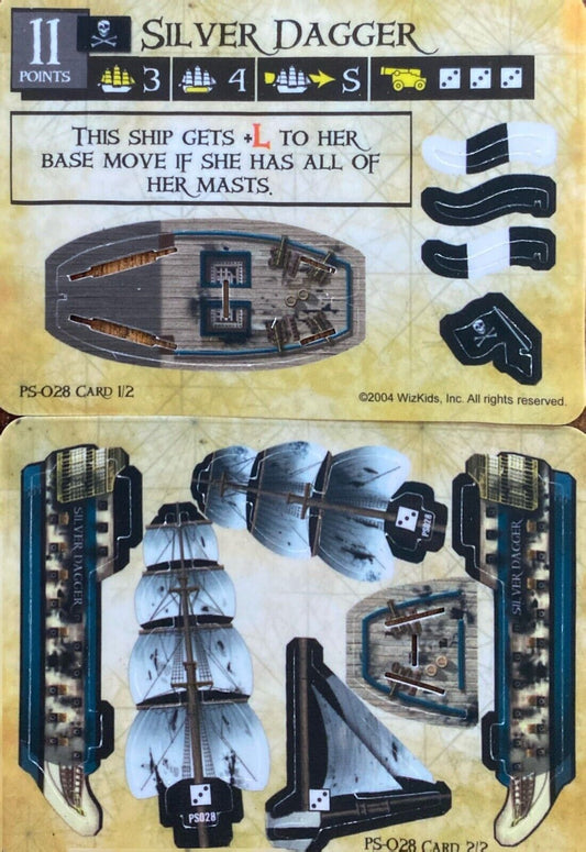 WizKids Pirates CSG of the Spanish Main PS-028 Silver Dagger