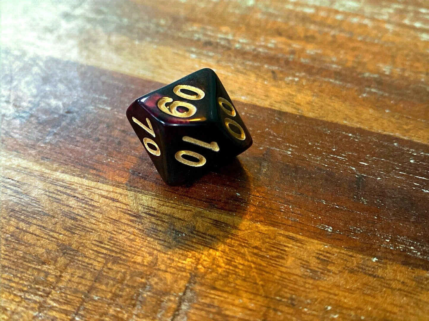 Set of 7 TTRPG Gaming Dice Dungeons & Dragons Pathfinder D20 Midnight Purple