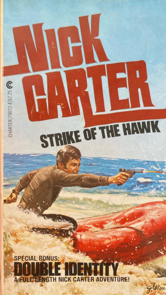 Strike of the Hawk/Double Identity by Nick Carter 1980 Charter Paperback