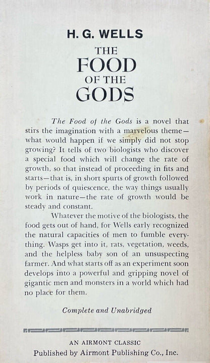The Food of the Gods by H.G. Wells 1965 Airmont Paperback
