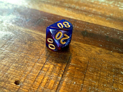 Set of 7 TTRPG Gaming Dice Dungeons & Dragons Pathfinder D20 Starlight Sparkle