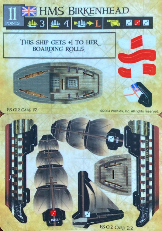 WizKids Pirates CSG of the Spanish Main ES-012 HMS Birkenhead