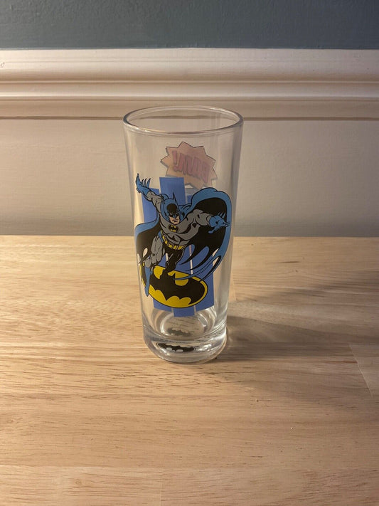 Vintage Batman Drinking Glass, Bam! Pow! Bang! DC Comics Superhero Vandor
