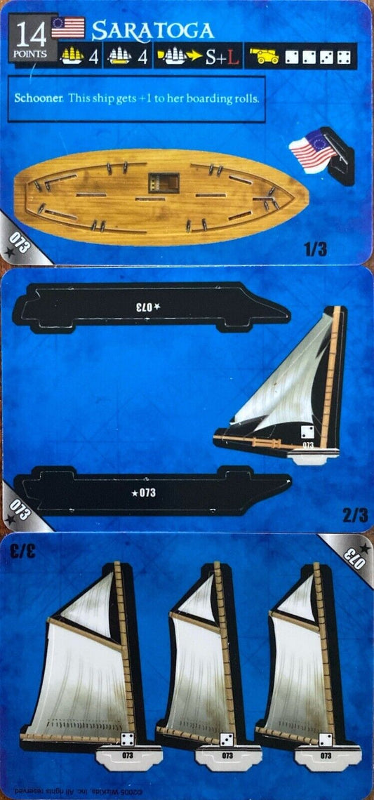 WizKids Pirates CSG of the Revolution 073 Saratoga Unpunched
