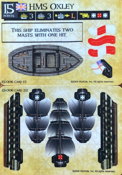 WizKids Pirates CSG of the Spanish Main ES-006 HMS Oxley