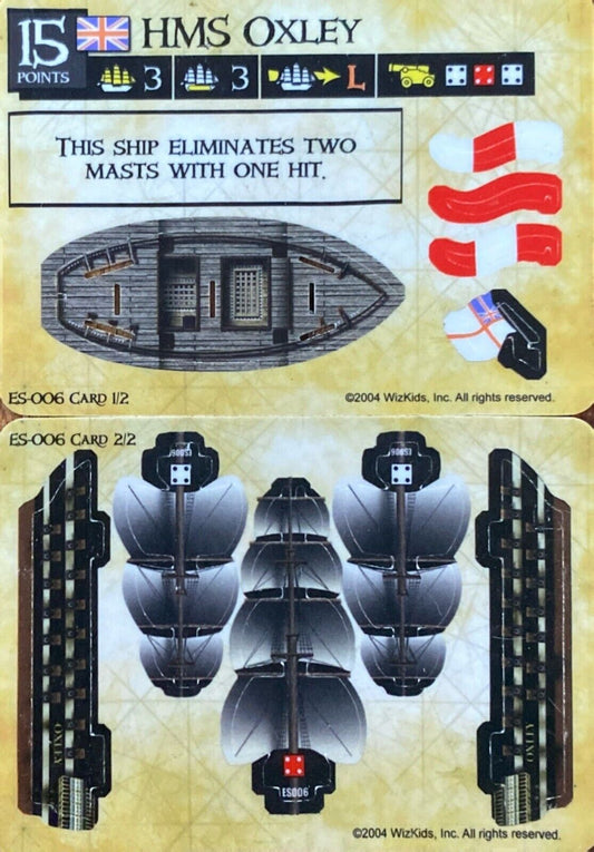 WizKids Pirates CSG of the Spanish Main ES-006 HMS Oxley