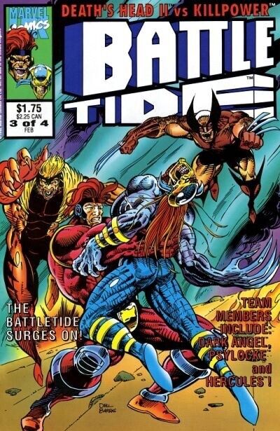 Marvel Comics UK BattleTide #1-4 Modern Age 1992-1993 Complete