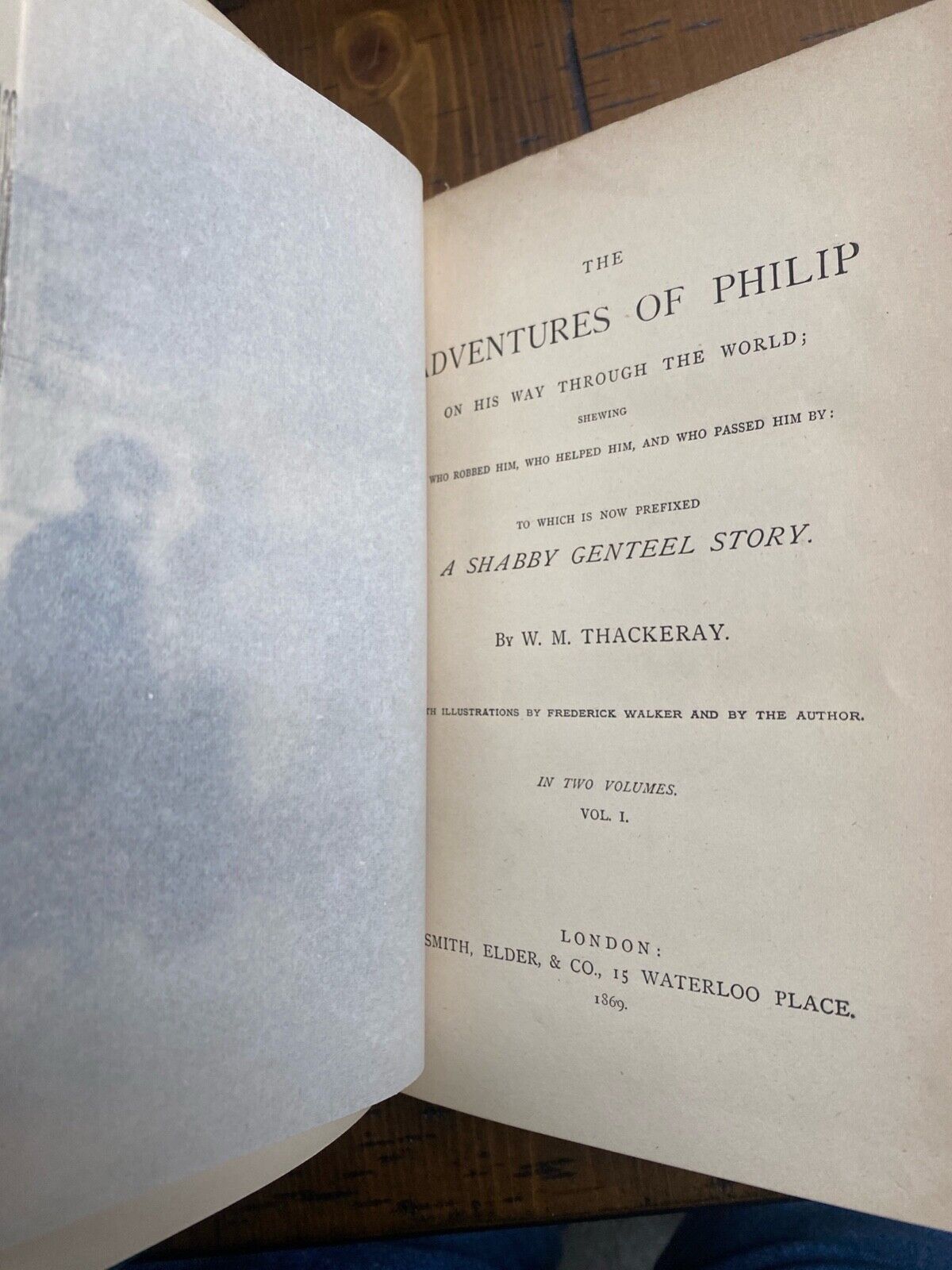 The Adventures of Philip by W.M. Thackeray 1869 Hardcover London (Two Volumes)