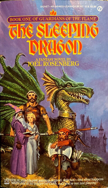 The Sleeping Dragon by Joel Rosenberg 1983 Signet Paperback First Edition